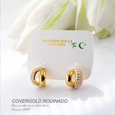 Aretes en covergold rodinado