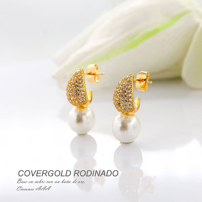 Aretes en covergold rodinado