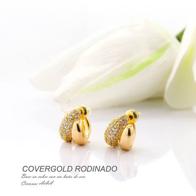 Aretes en covergold rodinado