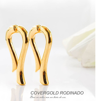 Aretes en covergold rodinado