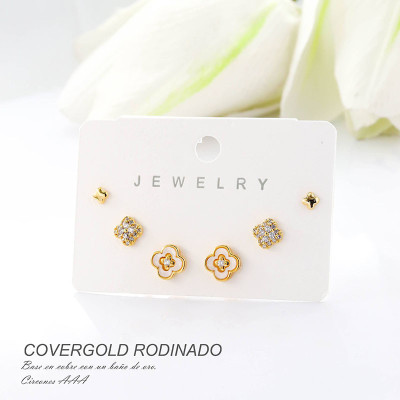 Aretes en covergold rodinado