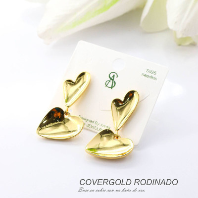 Aretes en covergold rodinado