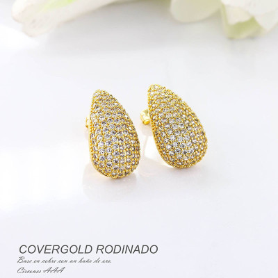 Aretes en covergold rodinado