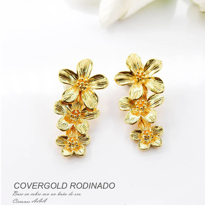 Aretes en covergold rodinado