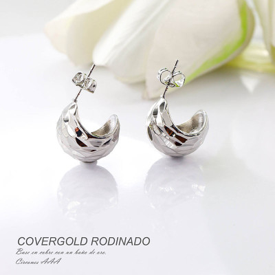 Aretes en covergold rodinado