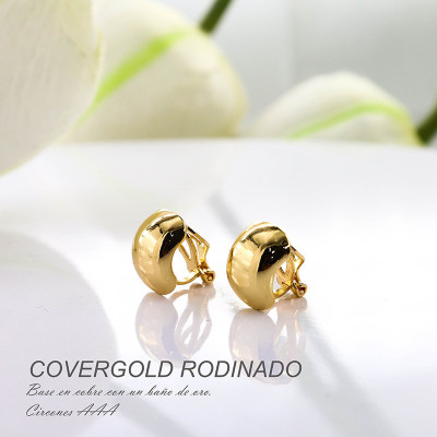 Aretes de covergold rodinado