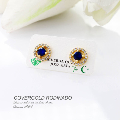 Aretes en covergold rodinado