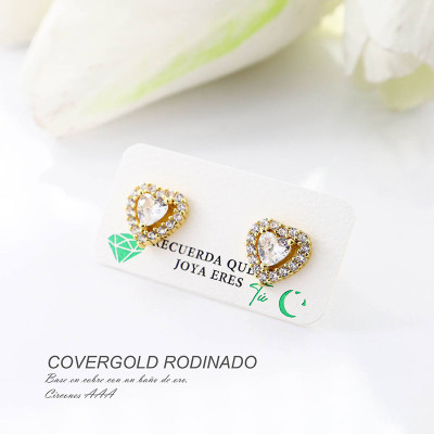 Aretes en covergold rodinado
