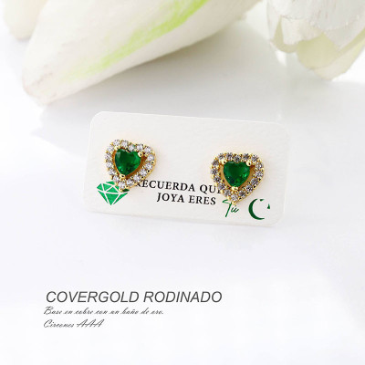 Aretes en covergold rodinado