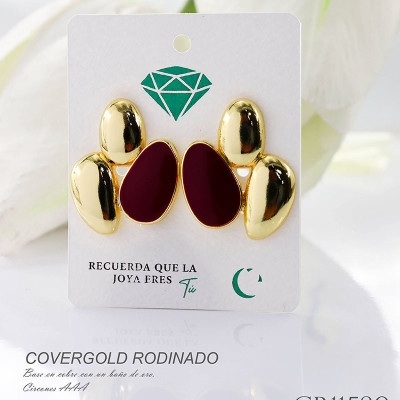 Aretes en covergold rodinado