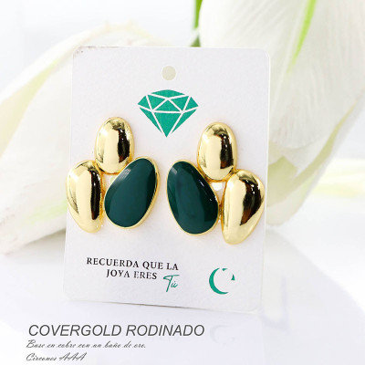 Aretes en covergold rodinado