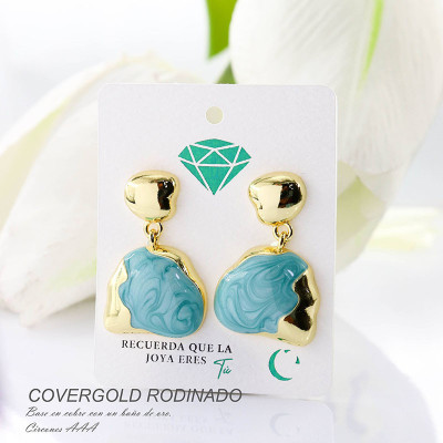 Aretes en covergold rodinado