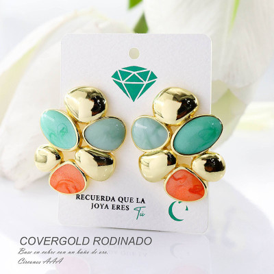 Aretes en covergold rodinado