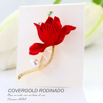 Broches en covergold rodinado