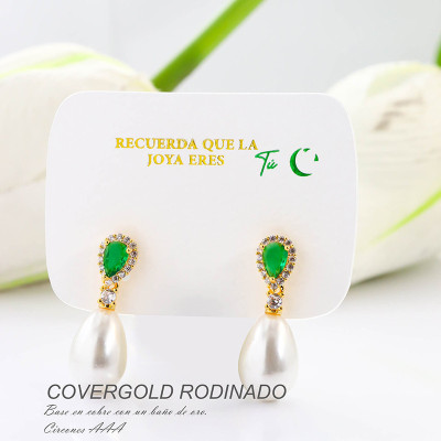 Aretes en covergold rodinado