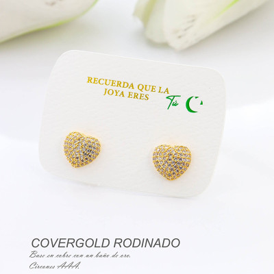Aretes en covergold rodinado