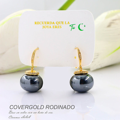 Aretes en covergold rodinado