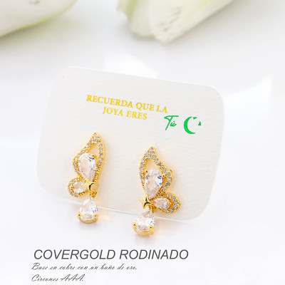Aretes en covergold rodinado