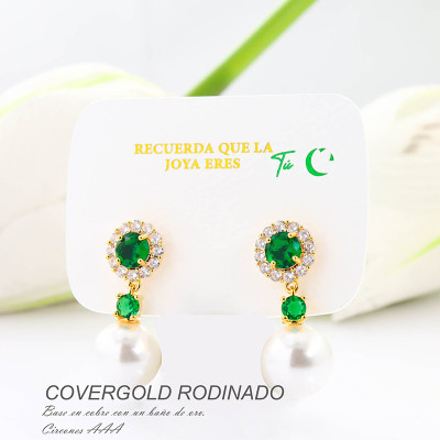 Aretes en covergold rodinado