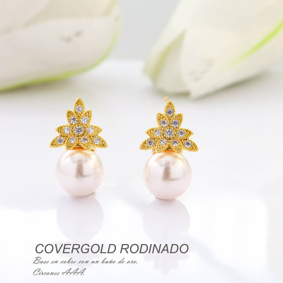 Aretes en covergold rodinado