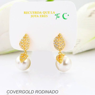 Aretes en covergold rodinado