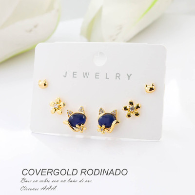Aretes en covergold rodinado