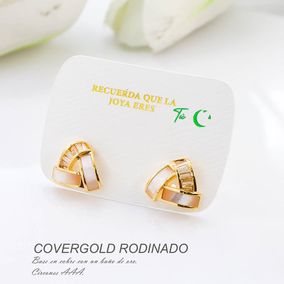 Aretes en covergold rodinado