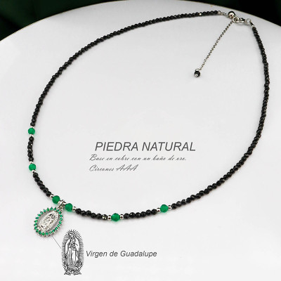 Collar de piedra natural Ónix