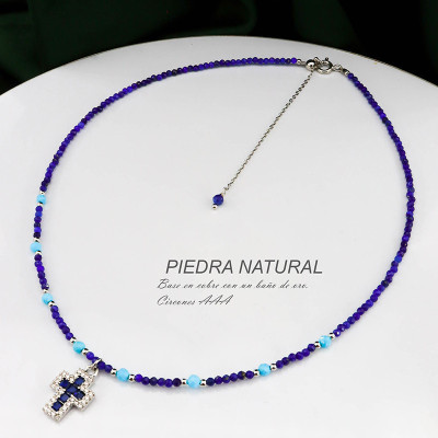 Collar de piedra natural Lapislázuli