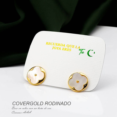 Aretes en Covergold Rodinado