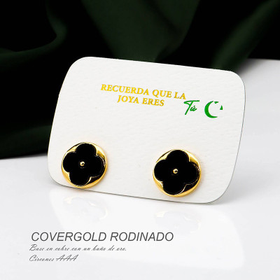 Aretes en Covergold Rodinado
