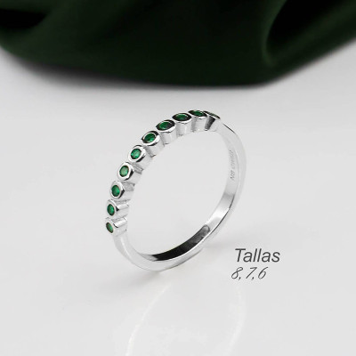 Anillo en plata ley 925 con baño en Rodio