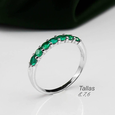 Anillo en plata ley 925 con baño en Rodio