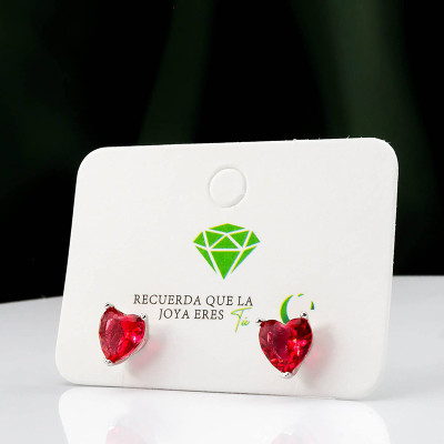 Aretes en Plata Ley 925 con baño en Rodio