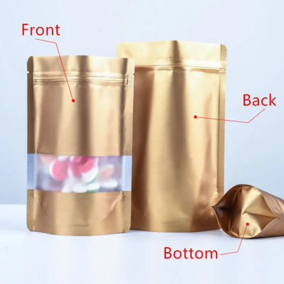 Bolsa hermética dorada mate para grano Pqte x 100