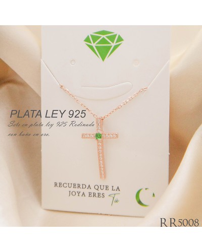 Collar De Cruz En Plata Ley 925