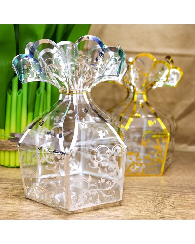 Caja de acetato para dulces florero paquete x 50 (6.5x6.5x6)