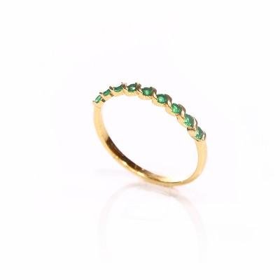 Anillo lazos verdes en Covergold
