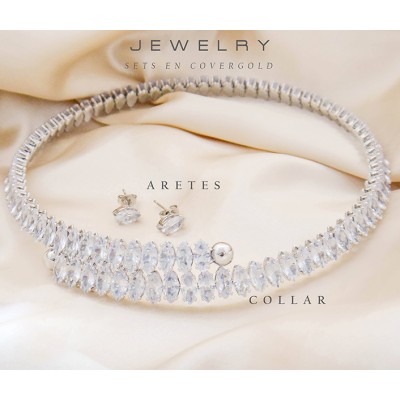 Collar de circones blancos
