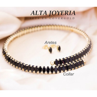Collar de circones negros