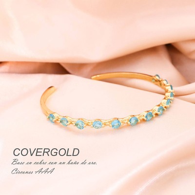 Pulsera sencilla con circones azul