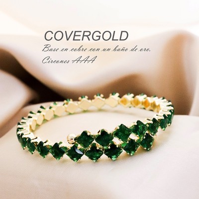 Pulsera de circones verdes