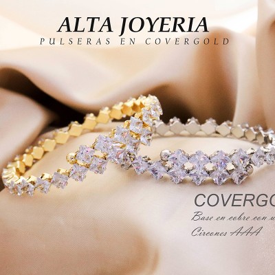 Pulsera de circones blancos