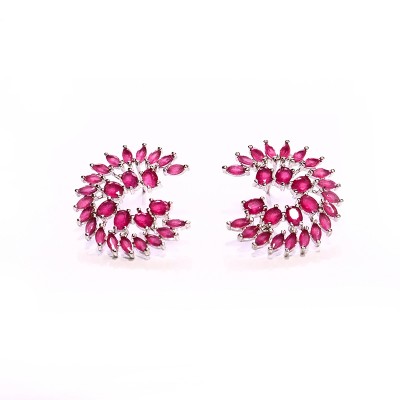 Aretes arbusto de marquise fucsia