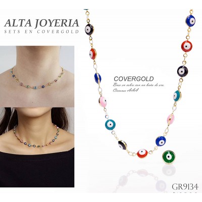 Collar ojo turco multicolor covergold