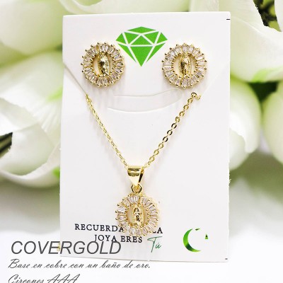 Collar de la virgen de Guadalupe en covergold