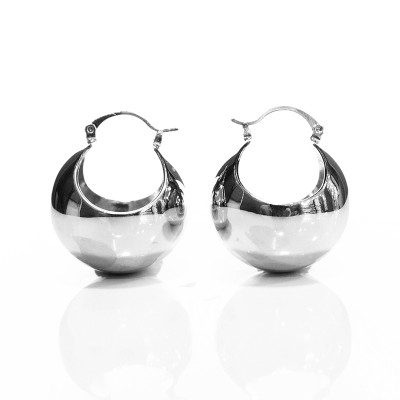 Aretes canasta chunky en covergold