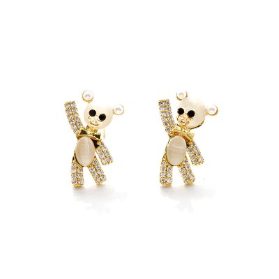 Aretes de oso Teddy en covergold