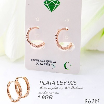 Candongas en plata ley 925 GR 1.9