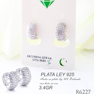 Candongas en plata ley 925 GR 3.4